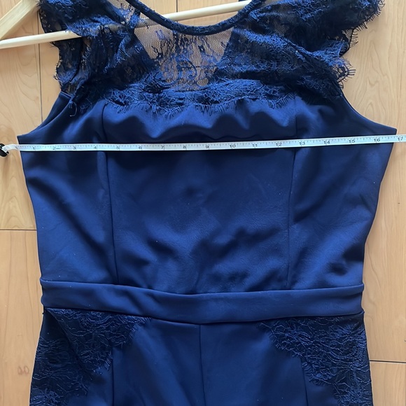 Beautiful Navy Jumpsuit Dex with laced neck - Picture 6 of 8